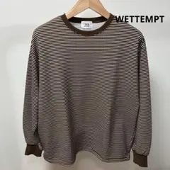 美品　WETTEMPT ボーダー ロングスリーブ カットソー　ドローコードのサムネイル