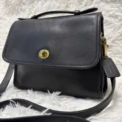 美品★OLD COACH 2way ショルダーバッグ 9870 ブラック　コーチ