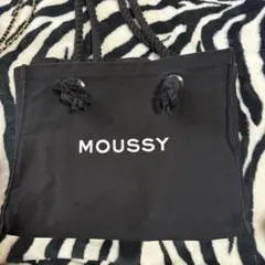 MOUSSY ブラック キャンバストートバッグ