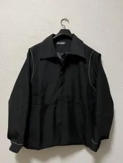 モードフリーク　ステッチ刺繍　トラッカージャケット　/ブラック　オーバーサイズ