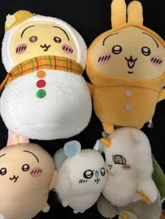 【ちいかわ】うさぎ モモンガ あのこ ぬいぐるみ計5点セット