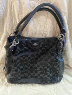 COACH シグネチャー ハンドバッグ ブラック