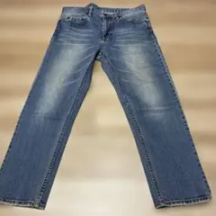 メンズ デニムパンツ ブルー ウォッシュ加工