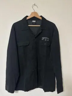 FTC 黒 ボタンアップシャツ コーデュロイシャツ 長袖 メンズ