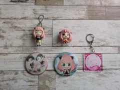 スパイファミリー アーニャ アクリルキー 缶バッジ ミニフィギュア5点セット