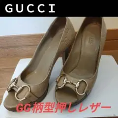 GUCCIグッチ オープンパンプス GG柄 サイズ35(日本サイズで約22cm)