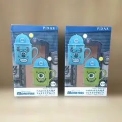 【未開封送料込】モンスターズ・インク ヘルメットふた付フェイスマグカップ 全2種