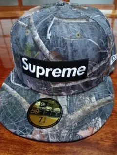 専用 25SS Supreme BoxLogo Camo 7 5/8 枯葉