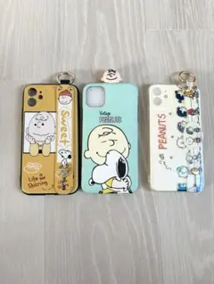 スヌーピー ピーナッツキャラクター iPhone11ケース 3個セット