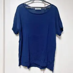 24時間以内発送　サマーニット　紺