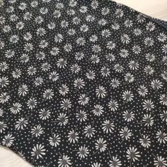 生地 花柄 ドット ブラック ホワイト ハンドメイド