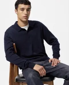 UNIQLO ユニクロ　メリノニット　ポロセーター　冬　カーディガン　人気