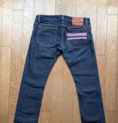 《値下げ》Momotaro Jeans レディース　 ピンクラインW28のサムネイル