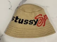 TAN STUSSY HEMP STOCK KNIT BUCKET HAT - メルカリ