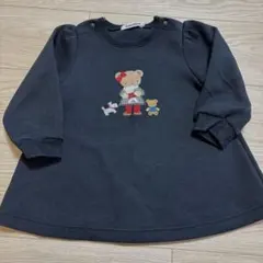 ファミリア　ダンボールニット　チュニック丈トレーナー 90