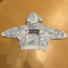 BREEZE ミッキーマウス クロップドパーカー 水色