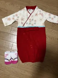 袴ロンパース　女の子　50〜70