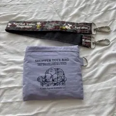 【スヌーピー】ストラップ付きショッパーバック