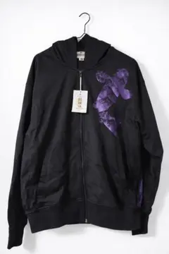 【未使用】絡繰魂 パーカー XL 和柄 ジップパーカー ブラック