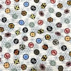 鬼滅の刃 生地 はぎれ マーク柄 リップル生地