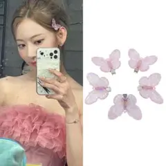 LE SSERAFIM 宮脇咲良着用　バタフライ　ヘアクリップ　5個　蝶々のサムネイル