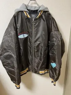 ローリングクレイドル フード着脱可能 MA-1 ジャケット ブラウン L