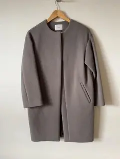 ロングコート ノーカラージャケット