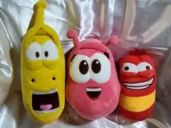 ラーバキャラクター ぬいぐるみ3セット