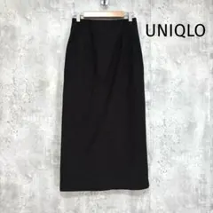 【UNIQLO】スウェットタイトスカート ブラック M スリット ウエストゴム
