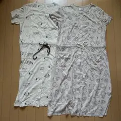 マタニティ半袖パジャマ　授乳口付きワンピース　スヌーピー　ミッフィー　まとめ売り