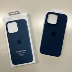 新品！Apple純正iPhone 15 Pro Max シリコンケース ネイビー