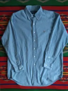 90年代☆美品☆【RalphLauren】ボタンダウンシャンブレーシャツ