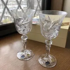 ワイングラスペアセット　BOHEMIA CRYSTAL GLASS