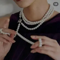 Ameri UND 2WAY LONG PEARL NECKLACEのサムネイル