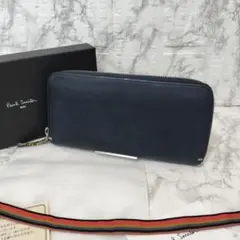 【人気✨️】Paul Smith ネイビー 長財布