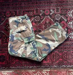 米軍実物 ミリタリー ダブルニー カーゴパンツ 迷彩 ウッドランド L/Lのサムネイル