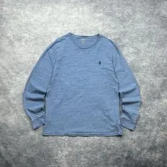 ラルフローレン/ロンT/長袖/ワンポイント/刺繍/古着/メンズ/L/A258