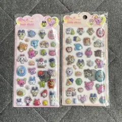 【2枚】たまごっち　きゅんポップシール 海外製 ぷくぷく ボンボン　立体　3D
