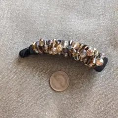 BIBI バナナクリップ　ビビ クリスタルビーズ ヘアクリップ バレッタのサムネイル