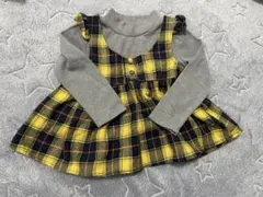 Birthday Angel love イエローチェックワンピース 100cm