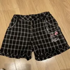 メゾピアノL 160cm半ズボン 黒チェック