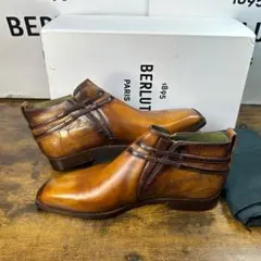 限定 新品 定価41万 ベルルッティ スカーズ スクリットレザーシューズ 