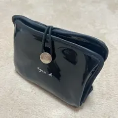 ★ agnès b. ブラック ビニールポーチ