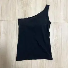 GU ワンショルダー タンクトップ ブラック L