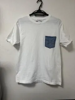 EDWIN ホワイト Tシャツ SMALL デニムポケット付き
