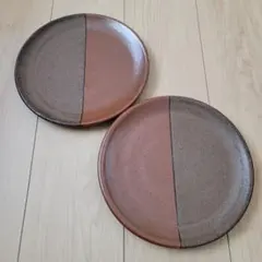 小澤基晴氏　陶器 2枚セット バイカラー 直径約17cm・14cm 小澤基晴氏 陶器 2枚セット バイカラー 直径約17cm・14cm - メルカリ