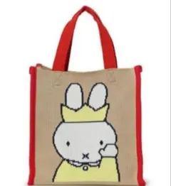 ★値下げ中・新品★定価約4000円　ミッフィー　ニット　トートバッグ　フラワー