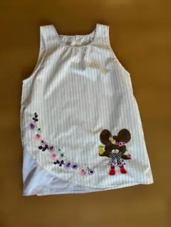 くまのがっこう　 ストライプエプロン　ジャッキー　刺繍　保育士