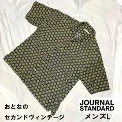 JOURNAL STANDARD 開襟 半袖シャツメンズ L 花小紋総柄のサムネイル