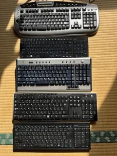 ロジクール マイクロソフト 複数キーボード（5個）セット 有線 無線